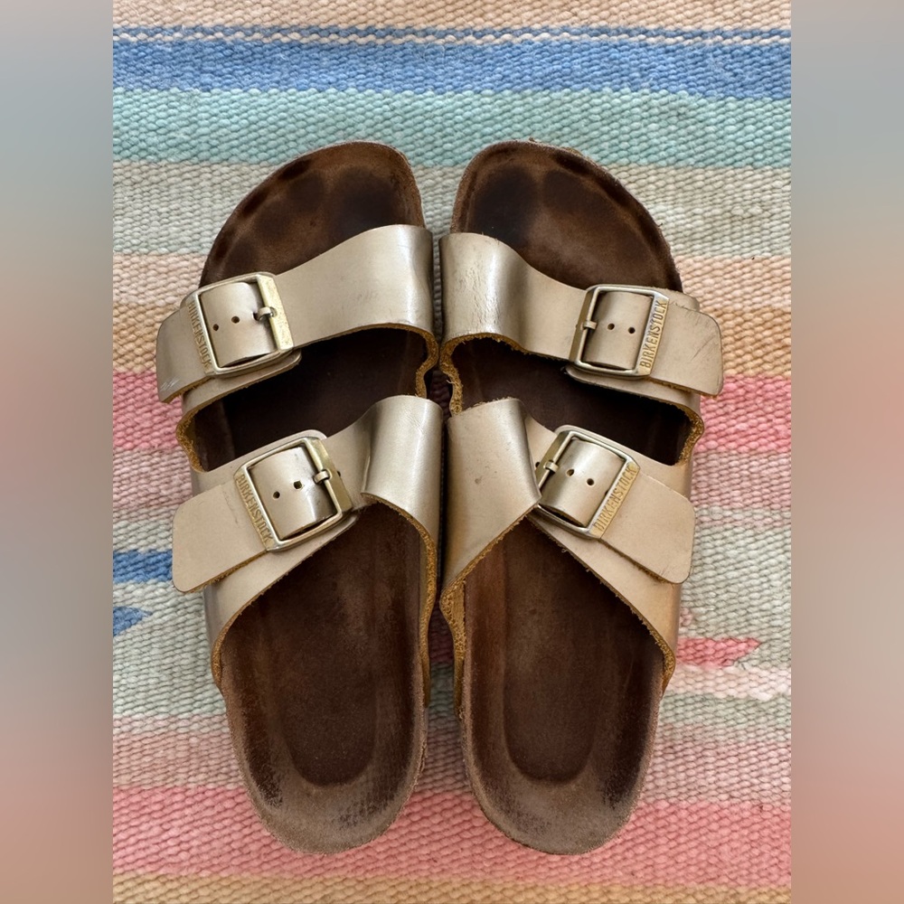 Birkenstock Gold Arizona sandals 39